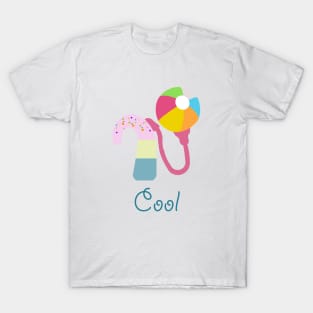 Cochlear Implant - Beach Ball Design T-Shirt